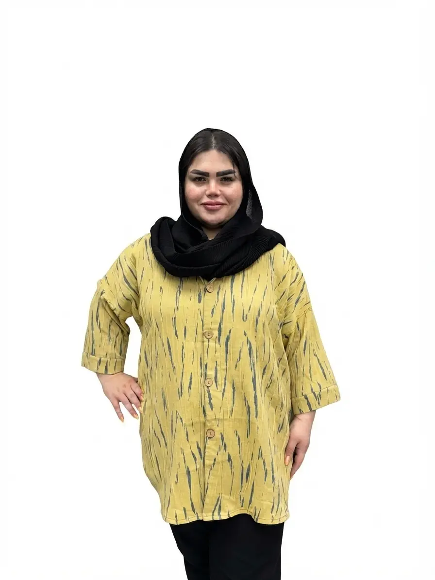 شومیز دو رو سایز بزرگ زنانه، راحت و کاربردی